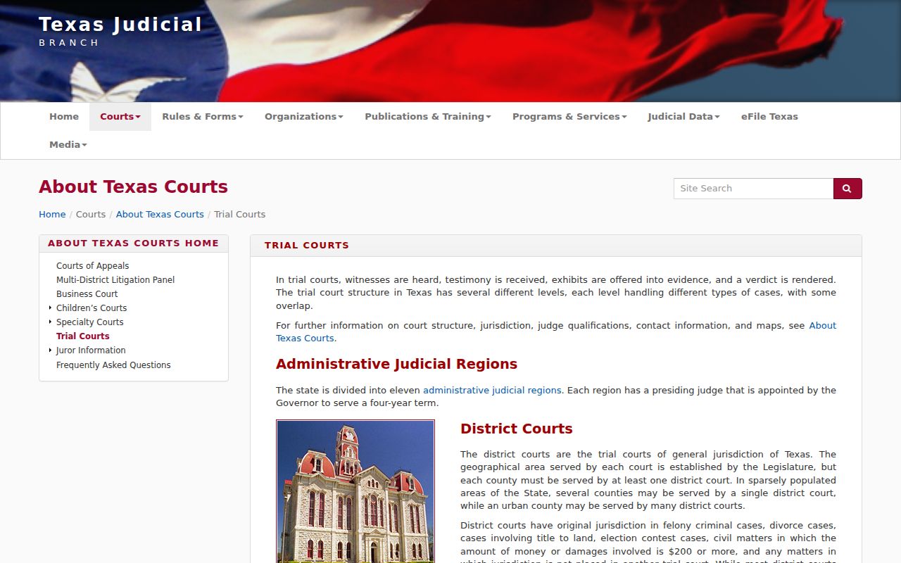 Kenedy County municipal warrant reference to the Texas trial court structure
