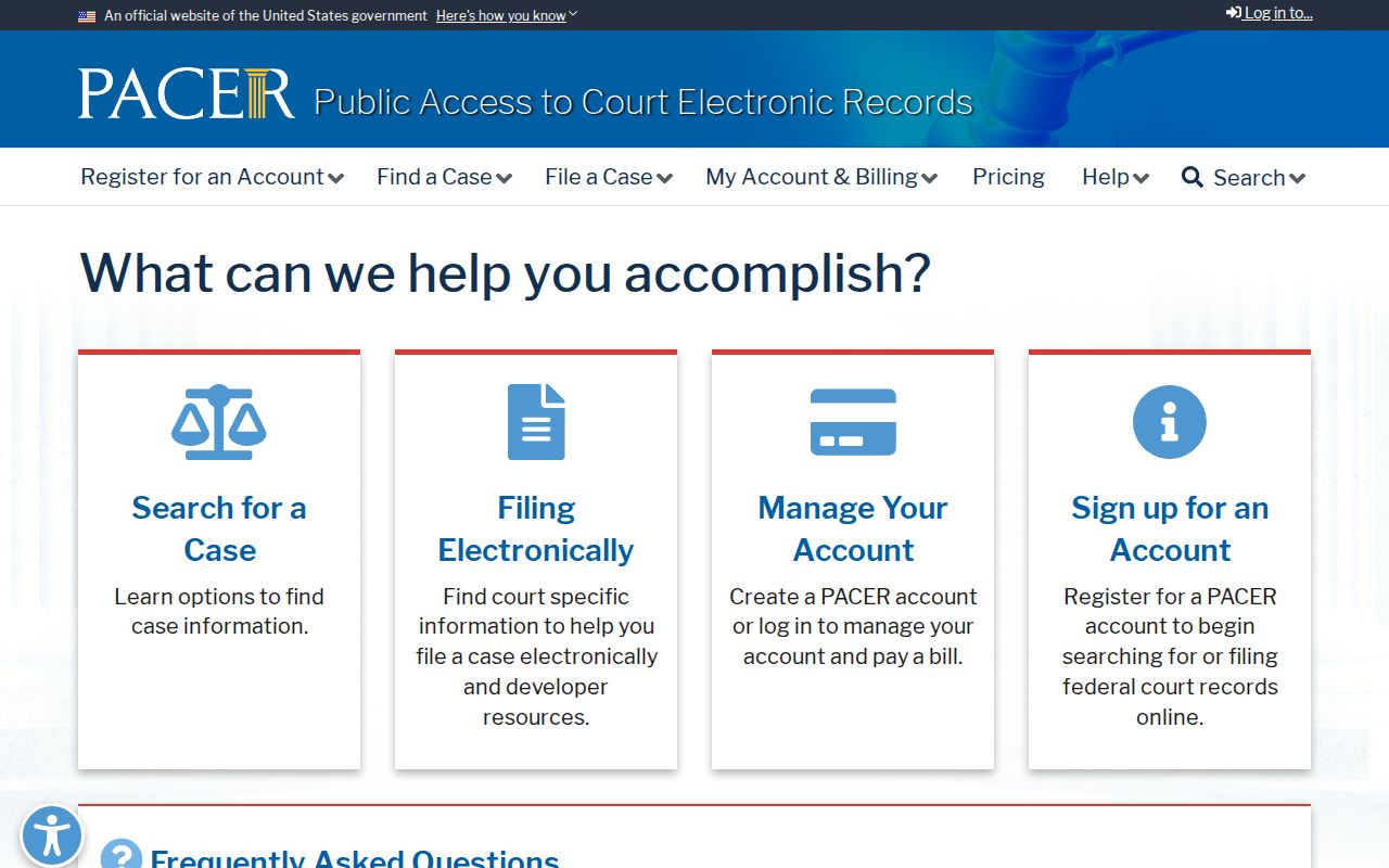 Kenedy County arrest warrant reference to the PACER federal docket landing page